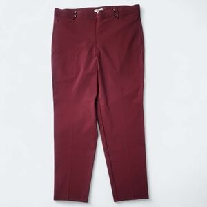 89th + Madison Women’s 2X Burgundy Comfort Waist Pants